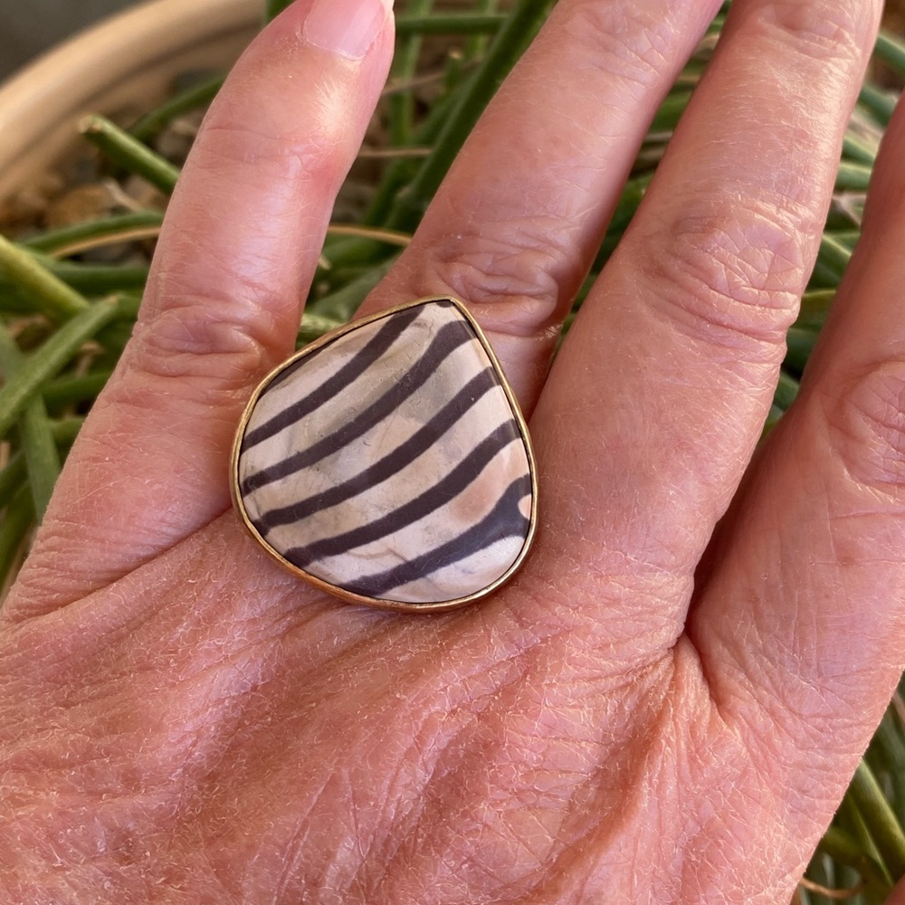 Zebra Jasper Ring - image 3